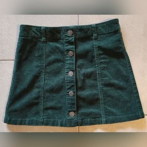 Forever 21 Green Corduroy Mini Skirt Medium - Vintage NWOT